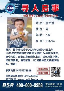 【寻人启事】图中唐铭浩于2025年08月04日上午11:00左右在桂林市临桂区大律街154号附近走失 - 十堰28生活网 shiyan.28life.net